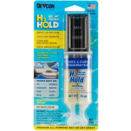 ITW BRANDS Devcon® H2 Hold® Underwater Epoxy, 22445, 25ml Syringe 22445